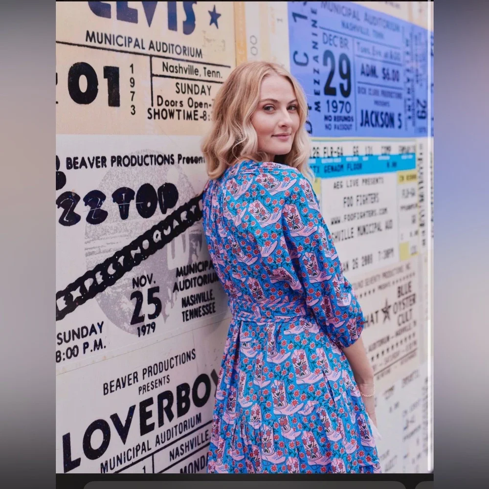 Printfresh NWT Rhinestone Cowgirl - Main Street Dress - Blue Jean - Picture 3 of 6